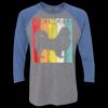 Unisex Triblend Three-Quarter Raglan T-Shirt Thumbnail