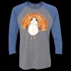 Unisex Triblend Three-Quarter Raglan T-Shirt Thumbnail