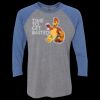Unisex Triblend Three-Quarter Raglan T-Shirt Thumbnail