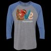 Unisex Triblend Three-Quarter Raglan T-Shirt Thumbnail
