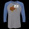Unisex Triblend Three-Quarter Raglan T-Shirt Thumbnail