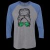 Unisex Triblend Three-Quarter Raglan T-Shirt Thumbnail
