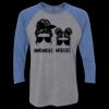 Unisex Triblend Three-Quarter Raglan T-Shirt Thumbnail