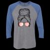 Unisex Triblend Three-Quarter Raglan T-Shirt Thumbnail