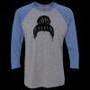 Unisex Triblend Three-Quarter Raglan T-Shirt Thumbnail