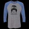 Unisex Triblend Three-Quarter Raglan T-Shirt Thumbnail