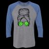 Unisex Triblend Three-Quarter Raglan T-Shirt Thumbnail