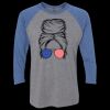 Unisex Triblend Three-Quarter Raglan T-Shirt Thumbnail