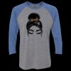 Unisex Triblend Three-Quarter Raglan T-Shirt Thumbnail