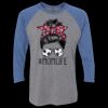 Unisex Triblend Three-Quarter Raglan T-Shirt Thumbnail