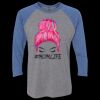 Unisex Triblend Three-Quarter Raglan T-Shirt Thumbnail