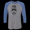 Unisex Triblend Three-Quarter Raglan T-Shirt Thumbnail