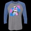 Unisex Triblend Three-Quarter Raglan T-Shirt Thumbnail