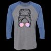 Unisex Triblend Three-Quarter Raglan T-Shirt Thumbnail