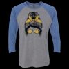 Unisex Triblend Three-Quarter Raglan T-Shirt Thumbnail