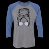 Unisex Triblend Three-Quarter Raglan T-Shirt Thumbnail