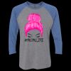 Unisex Triblend Three-Quarter Raglan T-Shirt Thumbnail