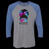 Unisex Triblend Three-Quarter Raglan T-Shirt Thumbnail