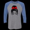 Unisex Triblend Three-Quarter Raglan T-Shirt Thumbnail