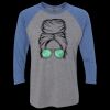 Unisex Triblend Three-Quarter Raglan T-Shirt Thumbnail