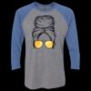 Unisex Triblend Three-Quarter Raglan T-Shirt Thumbnail