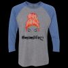 Unisex Triblend Three-Quarter Raglan T-Shirt Thumbnail