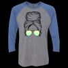 Unisex Triblend Three-Quarter Raglan T-Shirt Thumbnail