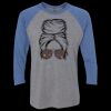 Unisex Triblend Three-Quarter Raglan T-Shirt Thumbnail