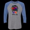 Unisex Triblend Three-Quarter Raglan T-Shirt Thumbnail