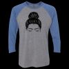Unisex Triblend Three-Quarter Raglan T-Shirt Thumbnail