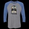 Unisex Triblend Three-Quarter Raglan T-Shirt Thumbnail