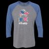 Unisex Triblend Three-Quarter Raglan T-Shirt Thumbnail