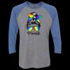 Unisex Triblend Three-Quarter Raglan T-Shirt Thumbnail