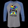 Unisex Triblend Three-Quarter Raglan T-Shirt Thumbnail