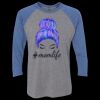 Unisex Triblend Three-Quarter Raglan T-Shirt Thumbnail