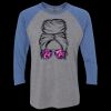 Unisex Triblend Three-Quarter Raglan T-Shirt Thumbnail
