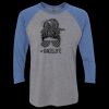 Unisex Triblend Three-Quarter Raglan T-Shirt Thumbnail
