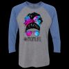 Unisex Triblend Three-Quarter Raglan T-Shirt Thumbnail