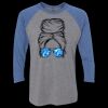 Unisex Triblend Three-Quarter Raglan T-Shirt Thumbnail