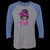 Unisex Triblend Three-Quarter Raglan T-Shirt Thumbnail