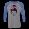 Unisex Triblend Three-Quarter Raglan T-Shirt Thumbnail
