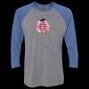 Unisex Triblend Three-Quarter Raglan T-Shirt Thumbnail