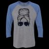 Unisex Triblend Three-Quarter Raglan T-Shirt Thumbnail