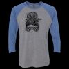 Unisex Triblend Three-Quarter Raglan T-Shirt Thumbnail