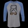 Unisex Triblend Three-Quarter Raglan T-Shirt Thumbnail