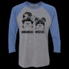 Unisex Triblend Three-Quarter Raglan T-Shirt Thumbnail