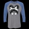 Unisex Triblend Three-Quarter Raglan T-Shirt Thumbnail