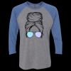 Unisex Triblend Three-Quarter Raglan T-Shirt Thumbnail