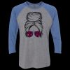 Unisex Triblend Three-Quarter Raglan T-Shirt Thumbnail