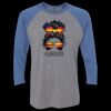 Unisex Triblend Three-Quarter Raglan T-Shirt Thumbnail